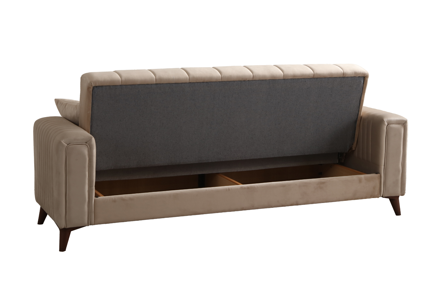 Canapé convertible NOVA velours beige