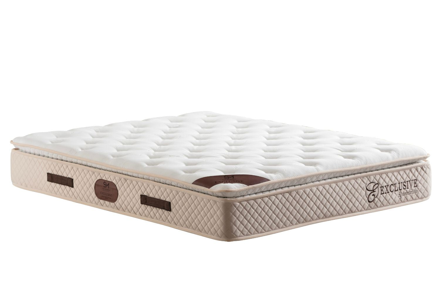 Matelas San Martino Exclusif Ressorts Beige - 32 cm avec surmatelas Intégré 140x190