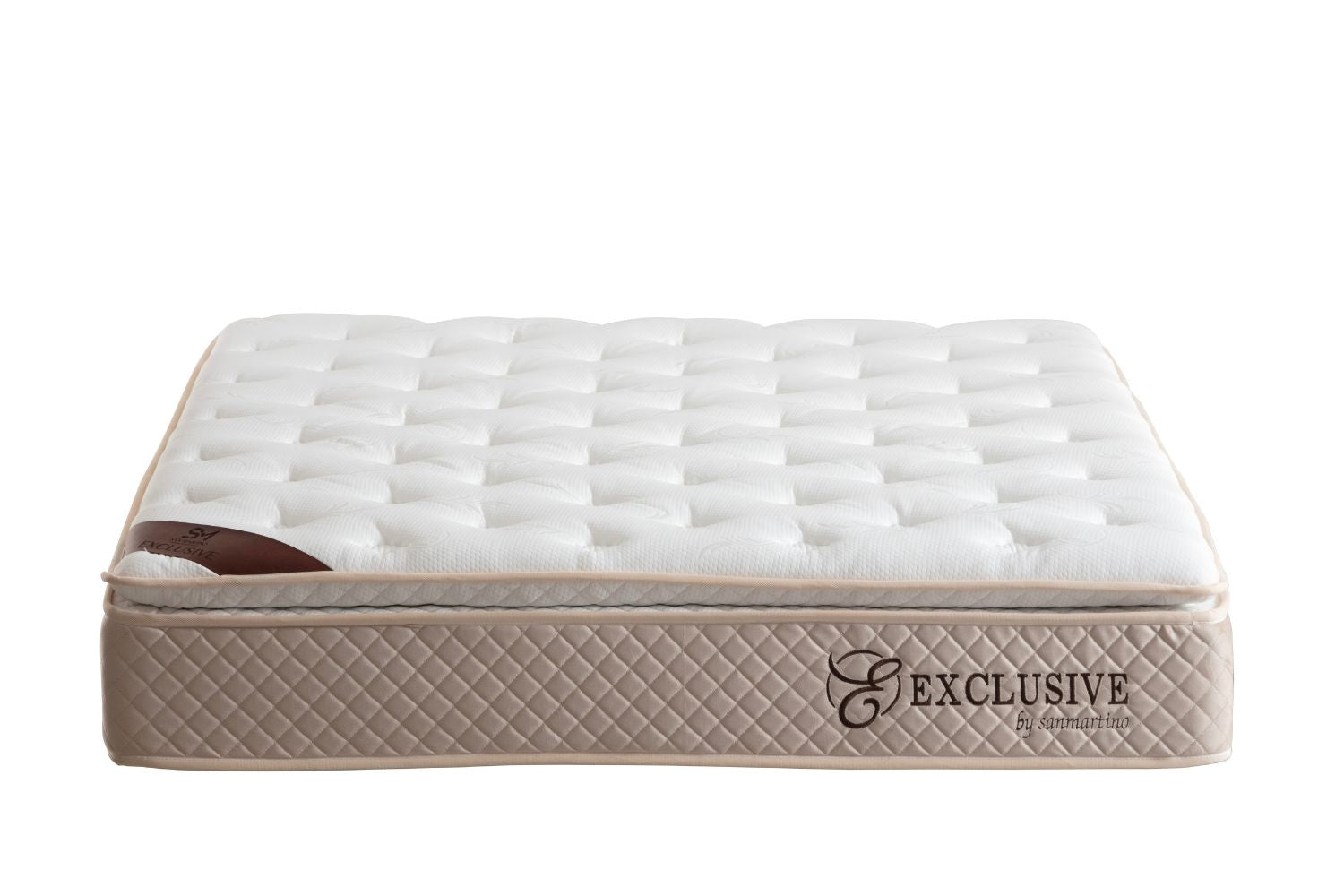 Matelas San Martino Exclusif Ressorts Beige - 32 cm avec surmatelas Intégré 140x190