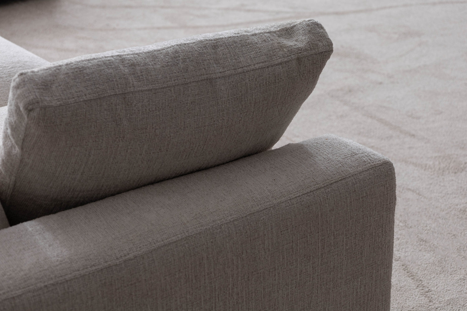 Canapé JULIA modulable chenille 3+1 pouf