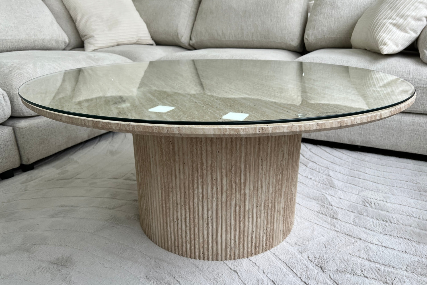 Table Basse AZRA Effet Travertin