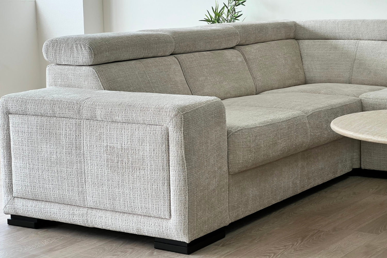 Canapé Karola Convertible Tissu Marbella Gris Anthracite
