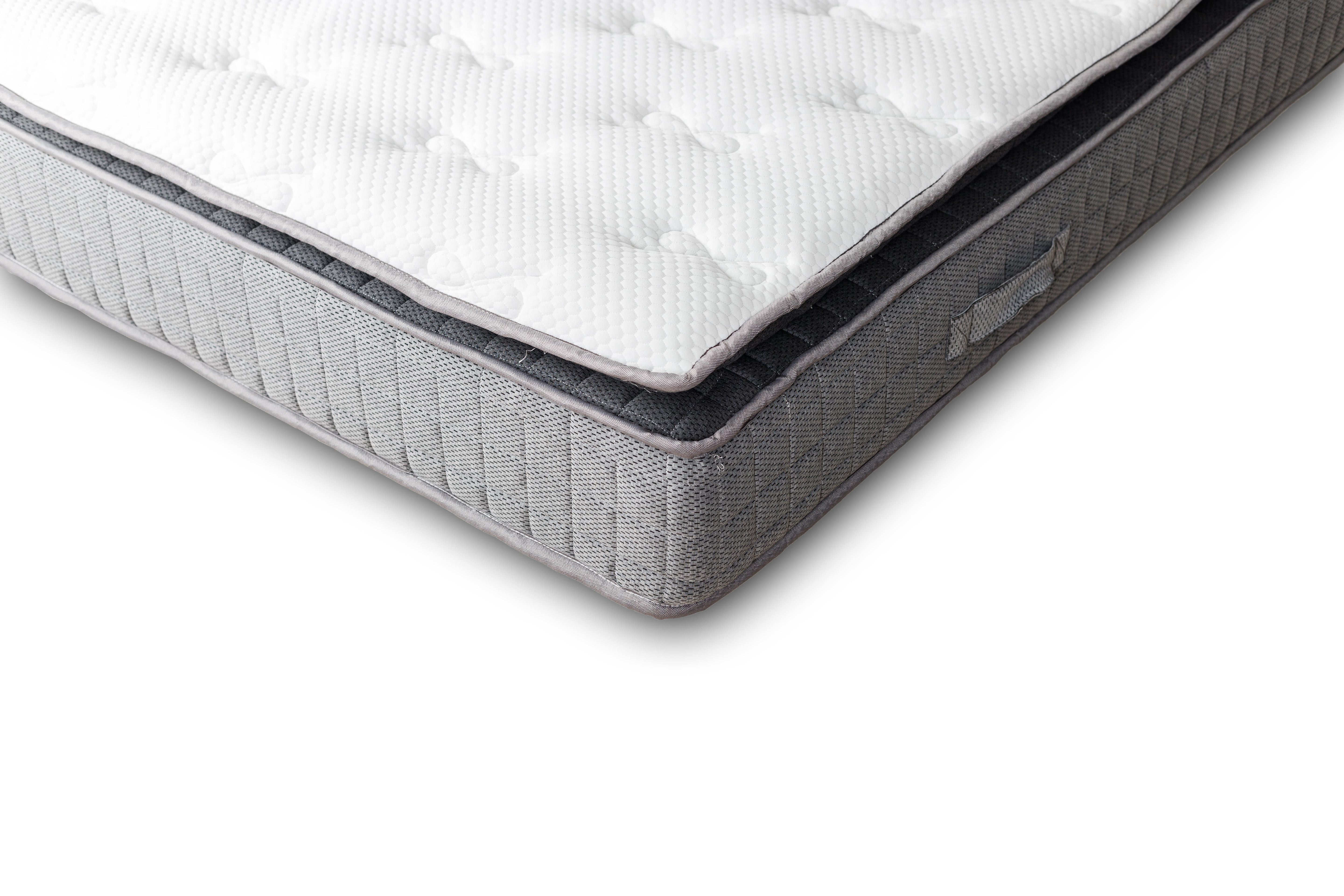 Matelas ROYAL à Ressorts Ensachés 26 cm 140x190 + Surmatelas Mousse