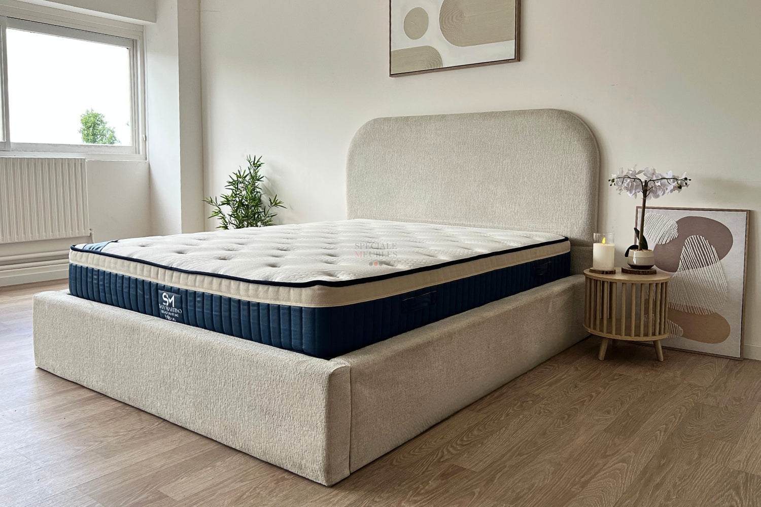 Cadre de lit JADE chenille avec tête de lit