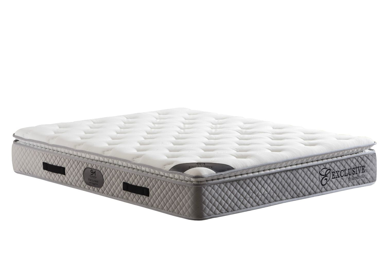 Matelas San Martino Exclusif Ressorts Gris - 32 cm avec surmatelas Intégré 180x200