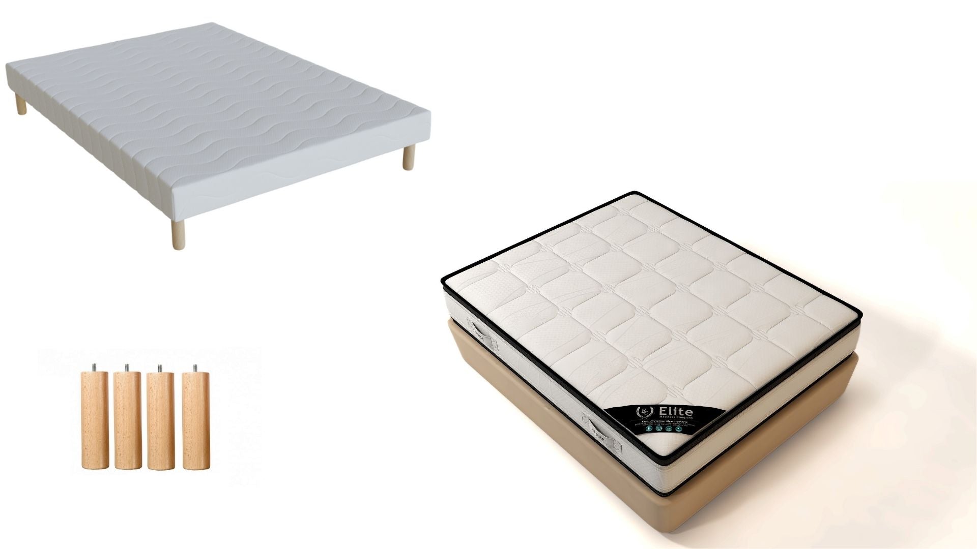 Sommier + Matelas 22cm d'Epaisseur