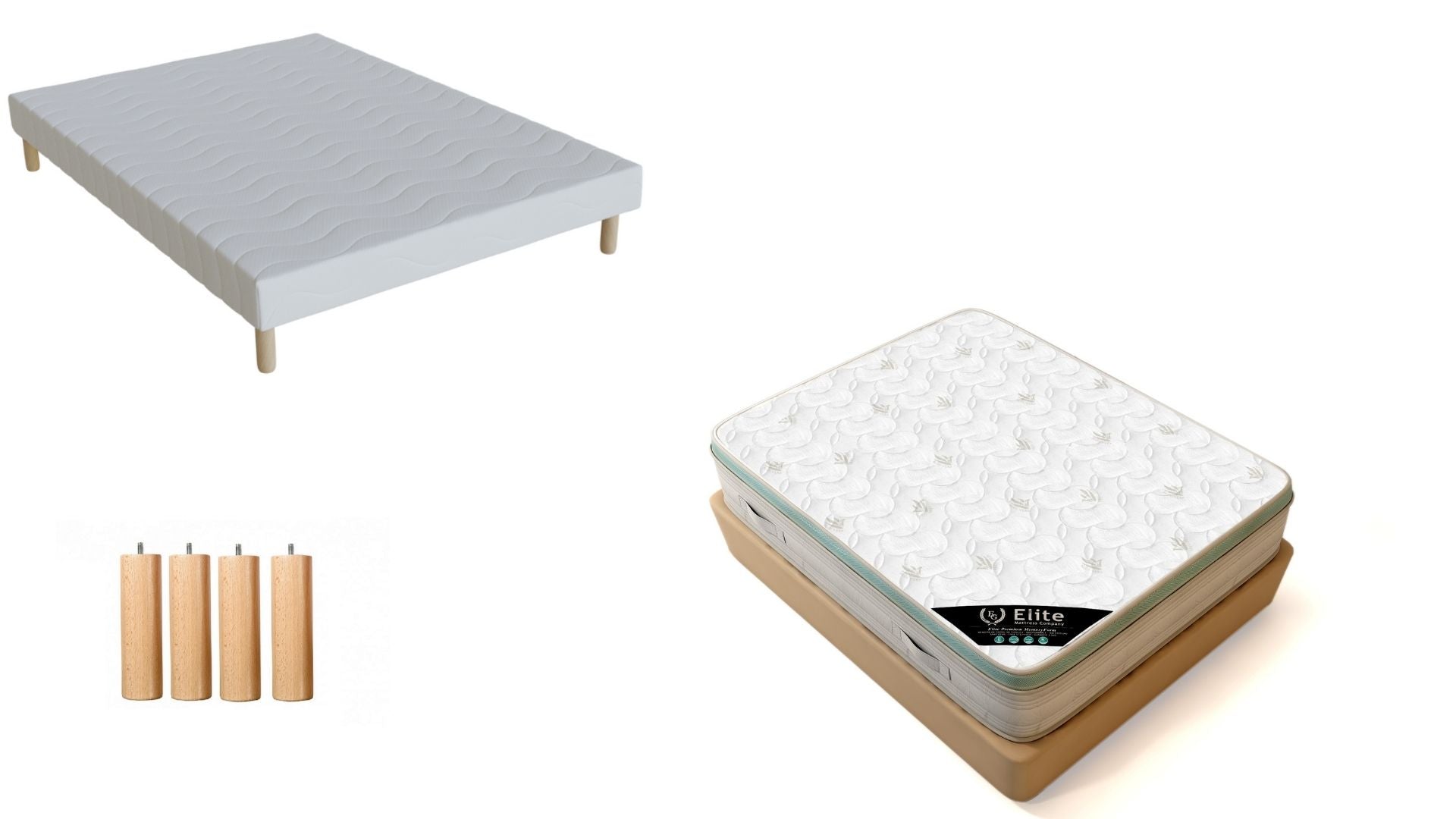 Sommier + Matelas Memoire de Forme 27cm d'Epaisseur